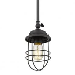 Seaport 1-Light Black Mini Pendant by Golden Lighting 12 Seaport 1-Light Black Mini Pendant by Golden Lighting -Golden Lighting Shop black golden lighting pendant lights 9808 m1l blk 44 1000