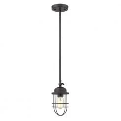 Seaport 1-Light Black Mini Pendant by Golden Lighting 10 Seaport 1-Light Black Mini Pendant by Golden Lighting -Golden Lighting Shop black golden lighting pendant lights 9808 m1l blk 4f 1000