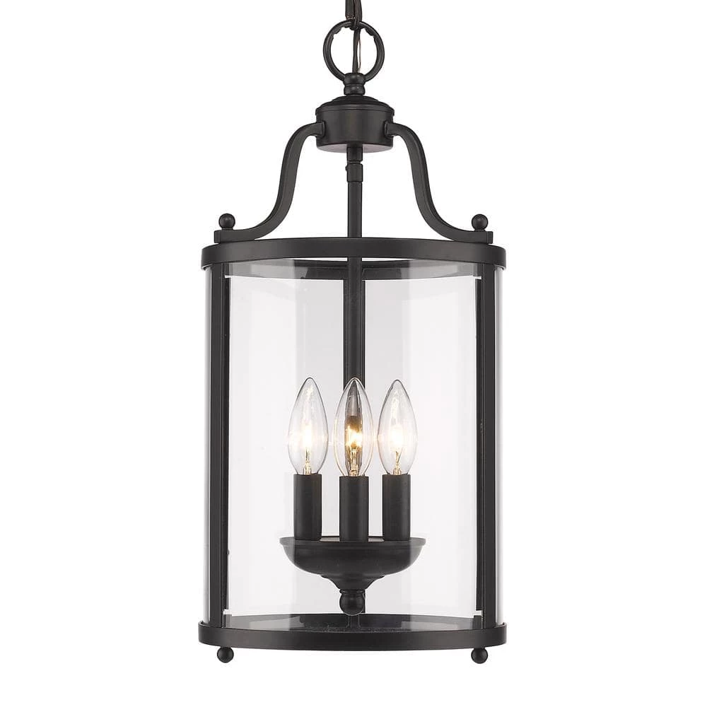 Tiva Collection 3-Light Black Pendant by Golden Lighting 3 Tiva Collection 3-Light Black Pendant by Golden Lighting