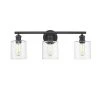 Fisher 5 in. 3-Light Black Vanity Light by Golden Lighting 2 Fisher 5 in. 3-Light Black Vanity Light by Golden Lighting -Golden Lighting Shop black golden lighting vanity lighting 0306 ba3 blk clr 64 1000