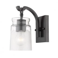 Travers 4.38 in. 1-Light Black Bath Vanity Light by Golden Lighting 9 Travers 4.38 in. 1-Light Black Bath Vanity Light by Golden Lighting -Golden Lighting Shop black golden lighting vanity lighting 1405 ba1 blk cag 1f 1000