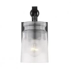 Travers 4.38 in. 1-Light Black Bath Vanity Light by Golden Lighting 8 Travers 4.38 in. 1-Light Black Bath Vanity Light by Golden Lighting -Golden Lighting Shop black golden lighting vanity lighting 1405 ba1 blk cag 4f 1000