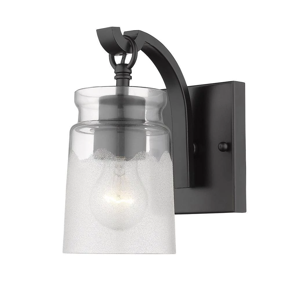 Travers 4.38 in. 1-Light Black Bath Vanity Light by Golden Lighting 4 Travers 4.38 in. 1-Light Black Bath Vanity Light by Golden Lighting - Image 2