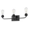 Ormond 4.375 in. 3-Light Matte Black Vanity Light by Golden Lighting
