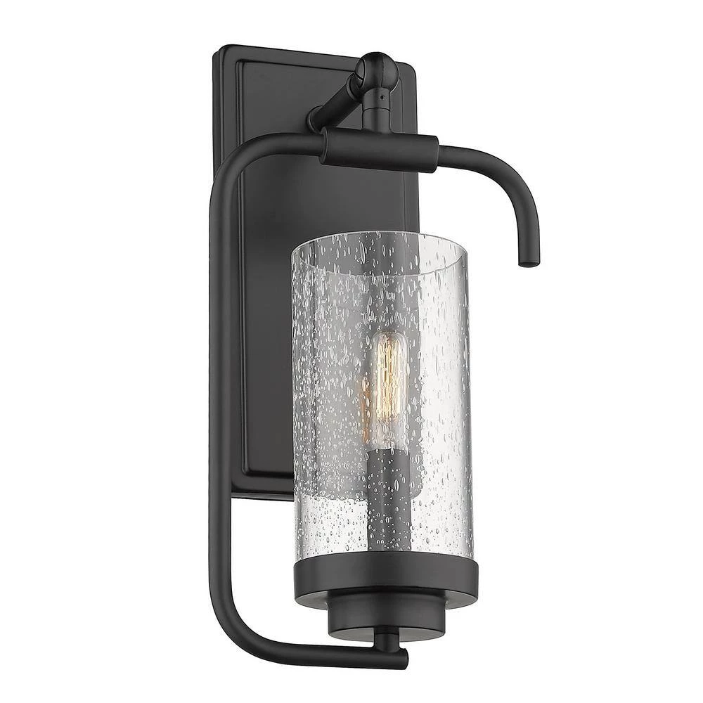 Holden 1-Light Black Wall Sconce by Golden Lighting 4 Holden 1-Light Black Wall Sconce by Golden Lighting - Image 2