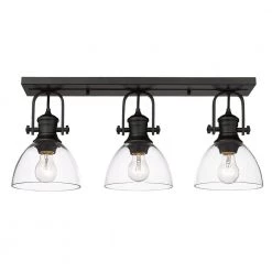Hines 27.5 in. 3-Light Black Vanity Light with Clear Shades by Golden Lighting 8 Hines 27.5 in. 3-Light Black Vanity Light with Clear Shades by Golden Lighting -Golden Lighting Shop black golden lighting vanity lighting 3118 ba3 blk clr 1f 1000