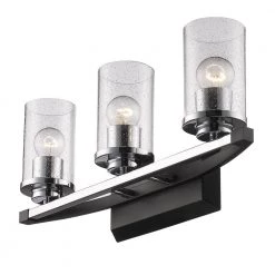 Mercer 3-Light Black Bath Light by Golden Lighting 12 Mercer 3-Light Black Bath Light by Golden Lighting -Golden Lighting Shop black golden lighting vanity lighting 4309 ba3 blk sd 1f 1000
