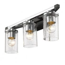 Mercer 3-Light Black Bath Light by Golden Lighting 10 Mercer 3-Light Black Bath Light by Golden Lighting -Golden Lighting Shop black golden lighting vanity lighting 4309 ba3 blk sd c3 1000