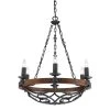 Vargas Collection 6-Light Black Iron Chandelier by Golden Lighting -Golden Lighting Shop black iron golden lighting chandeliers 826mpbi 64 1000