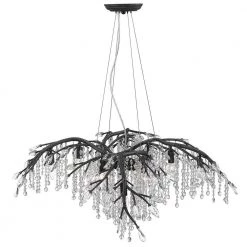 Autumn Twilight BI 12-Light Black Iron Crystal Chandelier by Golden Lighting -Golden Lighting Shop black iron golden lighting chandeliers 9903 12 bi 4f 1000