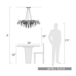 Autumn Twilight BI 12-Light Black Iron Crystal Chandelier by Golden Lighting -Golden Lighting Shop black iron golden lighting chandeliers 9903 12 bi fa 1000