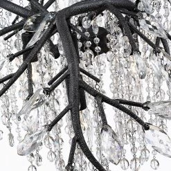 Autumn Twilight BI 6-Light Black Iron Crystal Chandelier by Golden Lighting -Golden Lighting Shop black iron golden lighting chandeliers 9903 6 bi 1f 1000