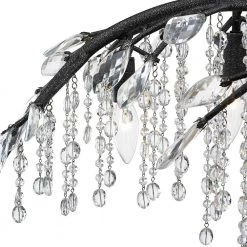 Autumn Twilight BI 6-Light Black Iron Crystal Chandelier by Golden Lighting -Golden Lighting Shop black iron golden lighting chandeliers 9903 6 bi 44 1000