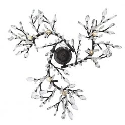 Autumn Twilight BI 6-Light Black Iron Crystal Chandelier by Golden Lighting -Golden Lighting Shop black iron golden lighting chandeliers 9903 6 bi 4f 1000