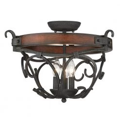 Madera 3-Light Black Iron Semi-Flush by Golden Lighting 13 Madera 3-Light Black Iron Semi-Flush by Golden Lighting -Golden Lighting Shop black iron golden lighting flush mount lights 1821 3sf bi fa 1000
