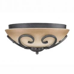 Madera Collection 3-Light Black Iron Flush Mount by Golden Lighting -Golden Lighting Shop black iron golden lighting flush mount lights 82fmmpbi 1f 1000