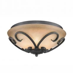 Madera Collection 3-Light Black Iron Flush Mount by Golden Lighting -Golden Lighting Shop black iron golden lighting flush mount lights 82fmmpbi 4f 1000