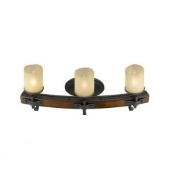 Madera 3-Light Black Iron with Toscano Glass Bath Vanity Light by Golden Lighting -Golden Lighting Shop black iron golden lighting vanity lighting 82ba3mpbi 4f 1000