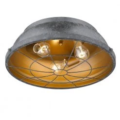 Bartlett 16.5 in. 3-Light Black Patina Flush Mount by Golden Lighting -Golden Lighting Shop black patina golden lighting flush mount lights 7312 fm16 bp 4f 1000