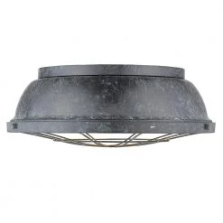 Bartlett 16.5 in. 3-Light Black Patina Flush Mount by Golden Lighting