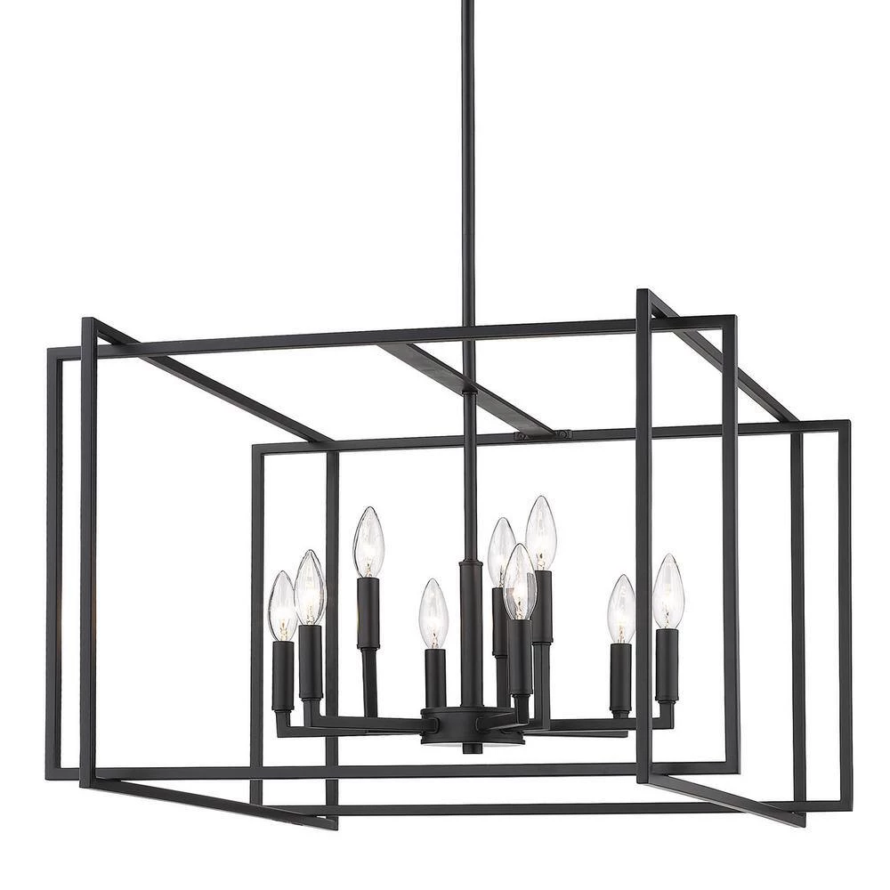 Tribeca 9-Light Black Chandelier with Black Accents by Golden Lighting 4 Tribeca 9-Light Black Chandelier with Black Accents by Golden Lighting - Image 2