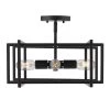 Tribeca 15.5 in. 4-Light Black with Black Accents Semi-Flush Mount by Golden Lighting 2 Tribeca 15.5 in. 4-Light Black with Black Accents Semi-Flush Mount by Golden Lighting -Golden Lighting Shop black with black accents golden lighting flush mount lights 6070 sf blk blk 64 1000