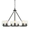 Monroe 9 Light Black with Clear Glass Chandelier by Golden Lighting -Golden Lighting Shop black with clear glass golden lighting chandeliers 7041 9 blk clr 64 1000