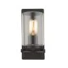 Monroe 1-Light Black with Clear Glass Wall Sconce by Golden Lighting -Golden Lighting Shop black with clear glass golden lighting vanity lighting 7041 1w blk clr 64 1000