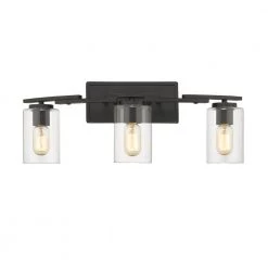 Monroe 3-Light Black with Clear Glass Bath Vanity Light by Golden Lighting 8 Monroe 3-Light Black with Clear Glass Bath Vanity Light by Golden Lighting -Golden Lighting Shop black with clear glass golden lighting vanity lighting 7041 ba3 blk clr 4f 1000