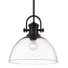 Hines 1-light Black Pendant Light with Clear Shade by Golden Lighting -Golden Lighting Shop black with clear glass shade golden lighting chandeliers 3118 l blk clr 64 1000
