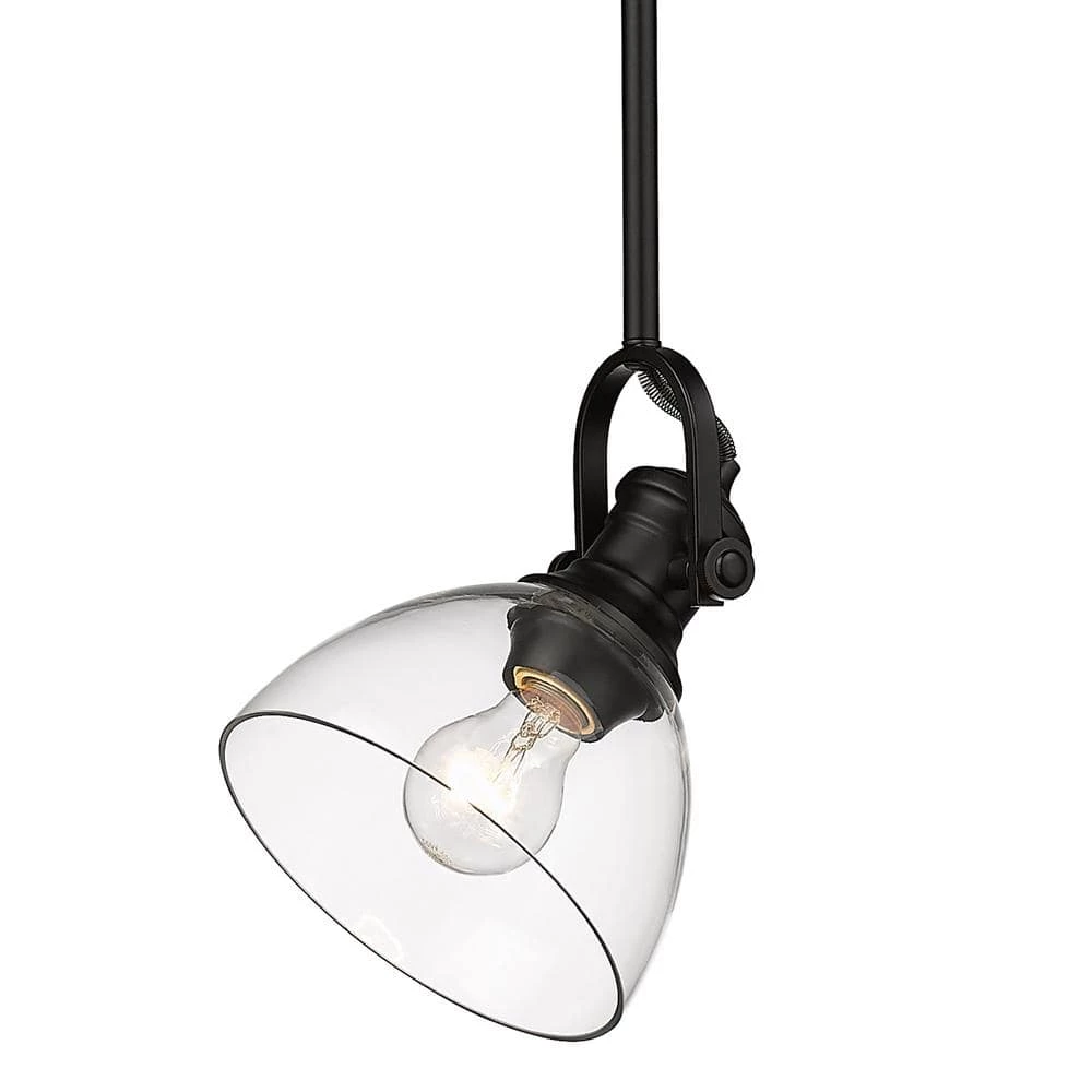 Hines 1-light Black Mini Pendant Light with Clear Shade by Golden Lighting 5 Hines 1-light Black Mini Pendant Light with Clear Shade by Golden Lighting - Image 3