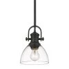 Hines 1-light Black Mini Pendant Light with Clear Shade by Golden Lighting 1 Hines 1-light Black Mini Pendant Light with Clear Shade by Golden Lighting -Golden Lighting Shop black with clear glass shade golden lighting pendant lights 3118m1l blkclr 64 1000