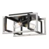 Tribeca 11.5 in. 2-Light Black with Pewter Accents Flush Mount by Golden Lighting -Golden Lighting Shop black with pewter accents golden lighting flush mount lights 6070 fm blk pw 64 1000