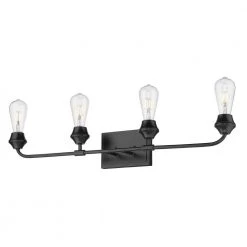 Ormond 4.375 in. 4-Light Matte Black Vanity Light by Golden Lighting