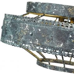 Ferris 2-Light Blue Verde Patina Flush Mount by Golden Lighting -Golden Lighting Shop blue verde patina golden lighting flush mount lights 7856 fm vp 4f 1000