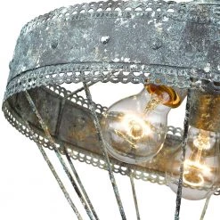 Ferris 3-Light Blue Verde Patina Semi-Flush Mount by Golden Lighting -Golden Lighting Shop blue verde patina golden lighting flush mount lights 7856 sf vp 1f 1000