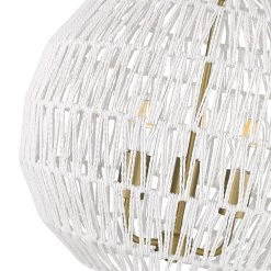 Florence 3 Light Brushed Champagne Bronze Bleached White Raphia Rope Globe Pendant Light by Golden Lighting -Golden Lighting Shop brushed champagne bronze bleached white raphia rope golden lighting chandeliers 6933 3p bcb wr 44 1000