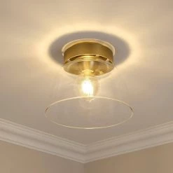 10 in. Remy Flush Mount by Golden Lighting 11 10 in. Remy Flush Mount by Golden Lighting -Golden Lighting Shop brushed champagne bronze clear glass golden lighting flush mount lights 0314 fm10 bcb clr 1f 1000