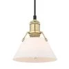 Orwell 7.5 in. 1-Light Pendant in Brushed Champagne Bronze with Opal Glass Shade by Golden Lighting 2 Orwell 7.5 in. 1-Light Pendant in Brushed Champagne Bronze with Opal Glass Shade by Golden Lighting -Golden Lighting Shop brushed champagne bronze golden lighting chandeliers 3306 s bcb op 64 1000