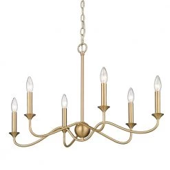 Tierney 6-Light Brushed Champagne Bronze Pendant Light by Golden Lighting -Golden Lighting Shop brushed champagne bronze golden lighting chandeliers 8316 lp bcb 76 1000