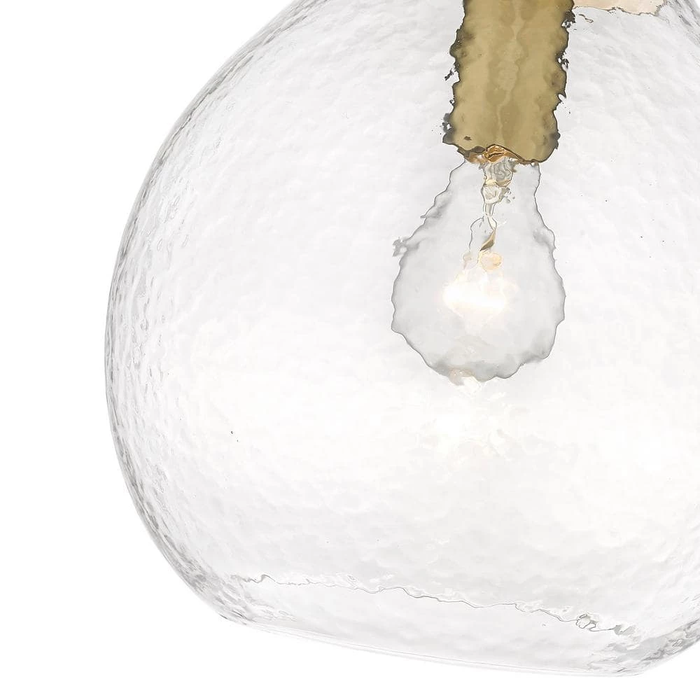 Ariella 1-Light Brushed Champagne Bronze Mini Pendant with Glass Shade by Golden Lighting 6 Ariella 1-Light Brushed Champagne Bronze Mini Pendant with Glass Shade by Golden Lighting - Image 4