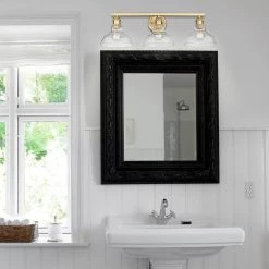 Carver 27.5 in. 3-Light Brushed Champagne Bronze Vanity Light by Golden Lighting -Golden Lighting Shop brushed champagne bronze golden lighting vanity lighting 0305 ba3 bcb clr 1f 1000