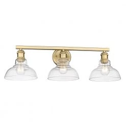 Carver 27.5 in. 3-Light Brushed Champagne Bronze Vanity Light by Golden Lighting -Golden Lighting Shop brushed champagne bronze golden lighting vanity lighting 0305 ba3 bcb clr 4f 1000
