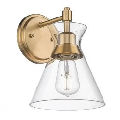 Malta 1-Light Wall Sconce by Golden Lighting -Golden Lighting Shop brushed champagne bronze golden lighting vanity lighting 0511 1w bcb clr 76 1000