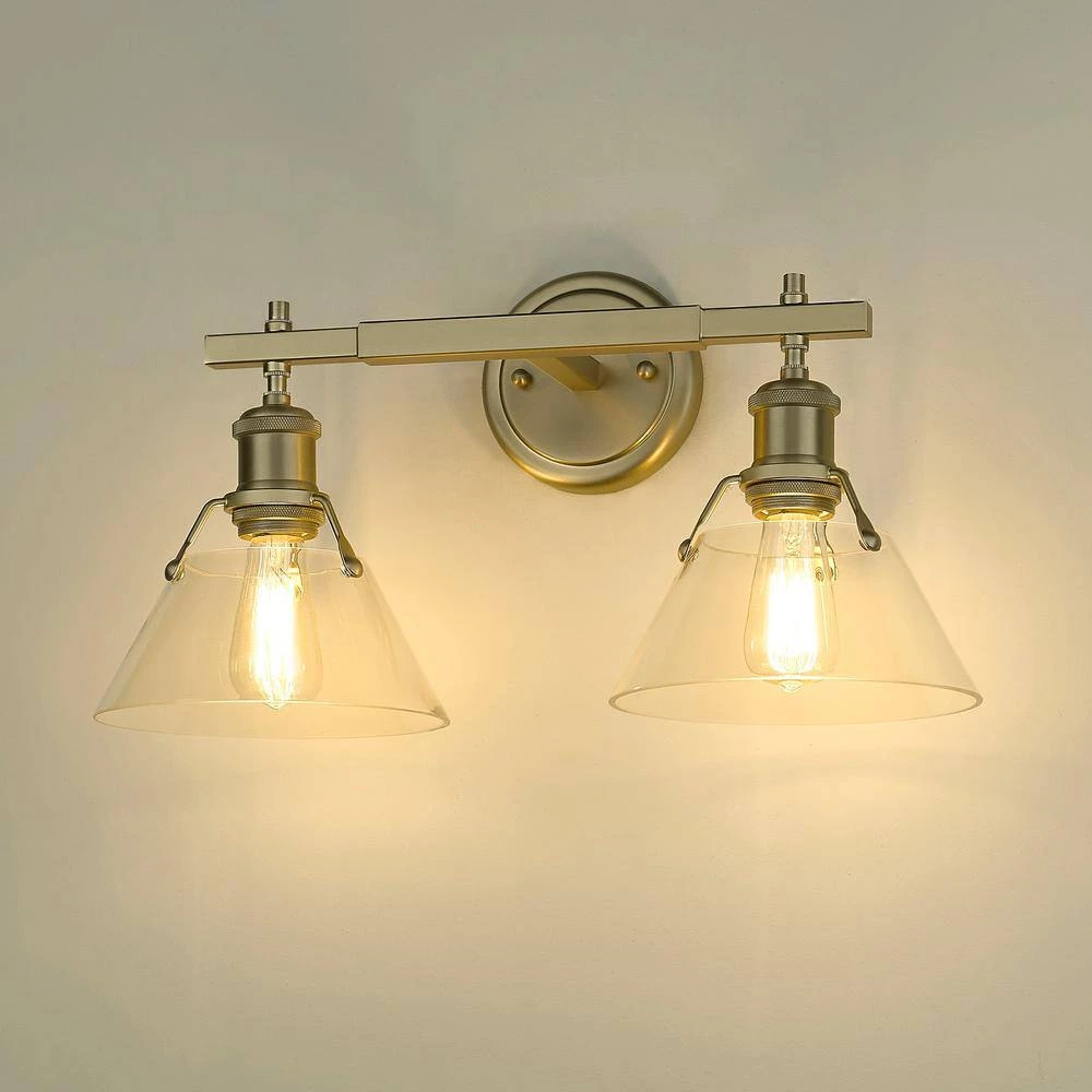 Orwell 2-Light Brushed Champagne Bronze Bath Vanity by Golden Lighting 6 Orwell 2-Light Brushed Champagne Bronze Bath Vanity by Golden Lighting - Image 4