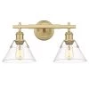 Orwell 2-Light Brushed Champagne Bronze Bath Vanity by Golden Lighting