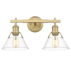 Orwell 2-Light Brushed Champagne Bronze Bath Vanity by Golden Lighting