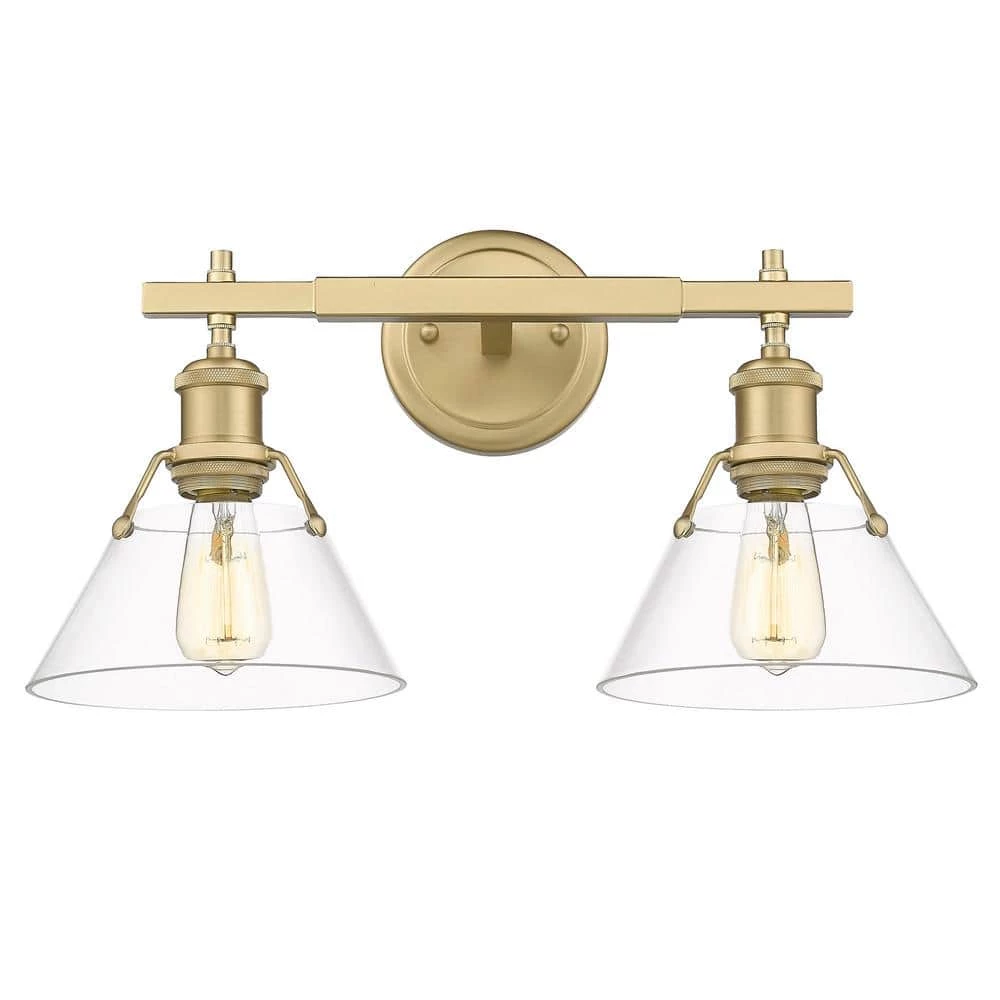 Orwell 2-Light Brushed Champagne Bronze Bath Vanity by Golden Lighting 3 Orwell 2-Light Brushed Champagne Bronze Bath Vanity by Golden Lighting