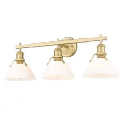 Orwell 4.88 in. 3-Light Brushed Champagne Bronze Vanity Light by Golden Lighting -Golden Lighting Shop brushed champagne bronze golden lighting vanity lighting 3306 ba3 bcb op 4f 1000