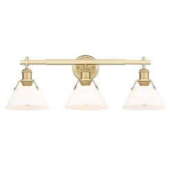 Orwell 4.88 in. 3-Light Brushed Champagne Bronze Vanity Light by Golden Lighting